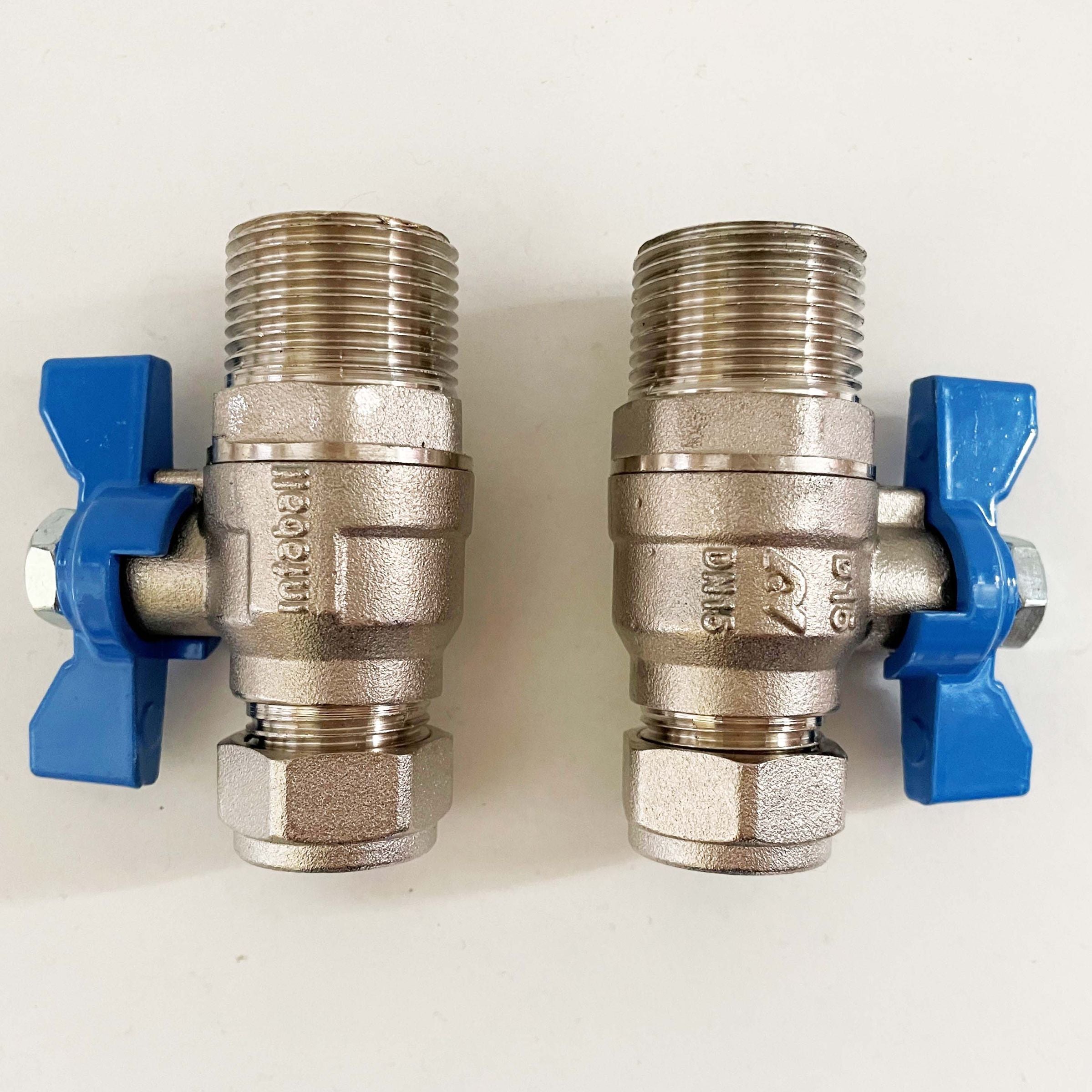 Water Softener Full Flow Isolation Valves 15mm (pair)
