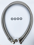 15mm Stainless Steel Hoses, 1000 mm long Pair  AF701 - WRAS APPROVED