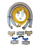 28mm (1") Full Bore Installation Kit with 1000mm Hoses - WRAS APPROVED
