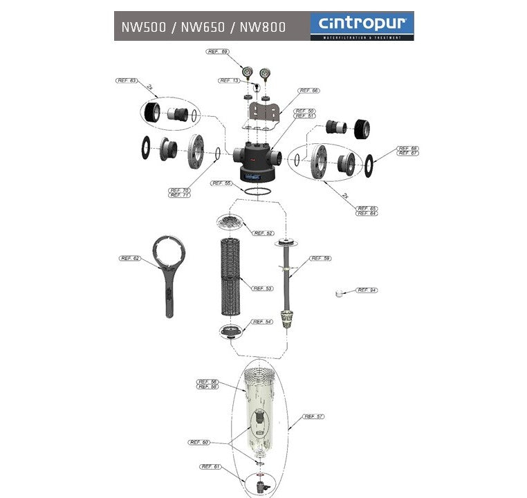 Cintropur Industrial Water Filter  NW650 - 25m³/h / 2 ½"