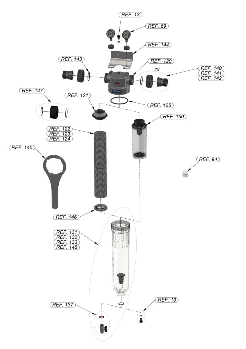 Cintropur Water Filter NW400 - Flow Rate 12m³/h / 1 ½"